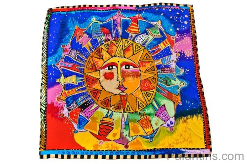 Красивый Шелковый платок картина репродукция Солнце Хоровод Дружба  