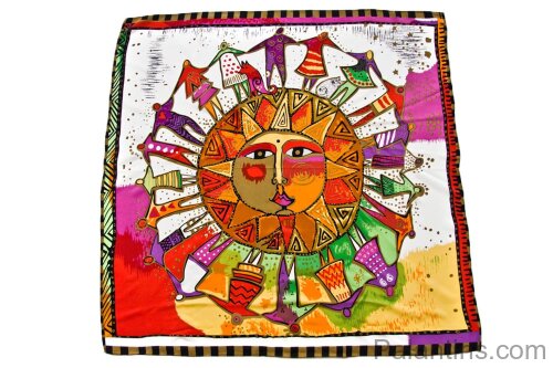 Красивый Шелковый платок картина репродукция Солнце Хоровод Дружба  